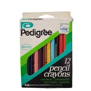 Vtg Pedigree 12 Colored Pencils in Box by Empire Pre-Owned Prop Advertising